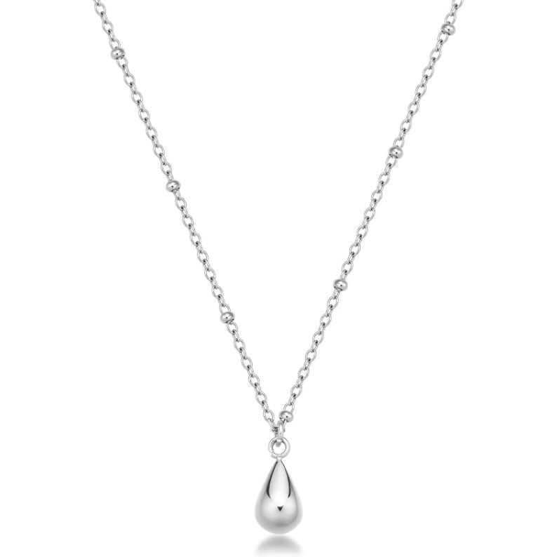 COLLANA DONNA IN ACCIAIO COLLEZIONE PERFECT CON PENDENTE A GOCCIA CENTRALE BROSWAY