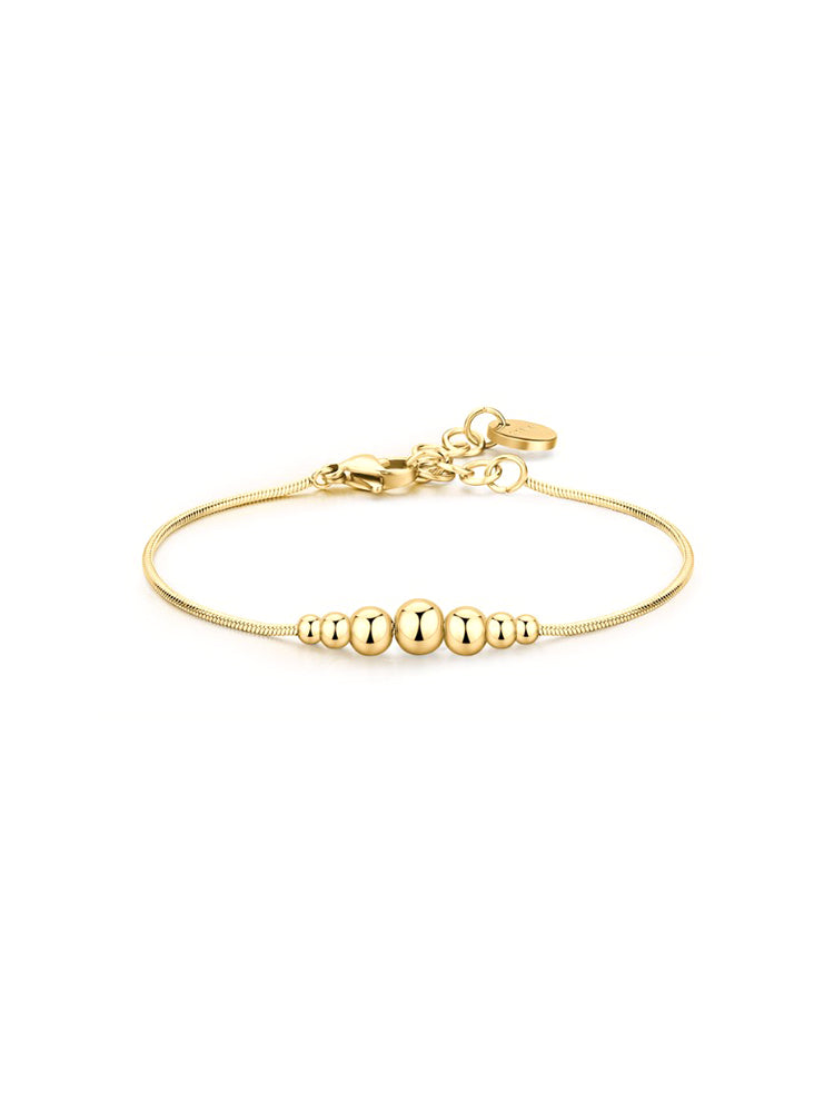 BRACCIALE DONNA PERFECT IN ACCIAIO DORATO CON SFERE CENTRALI BROSWAY