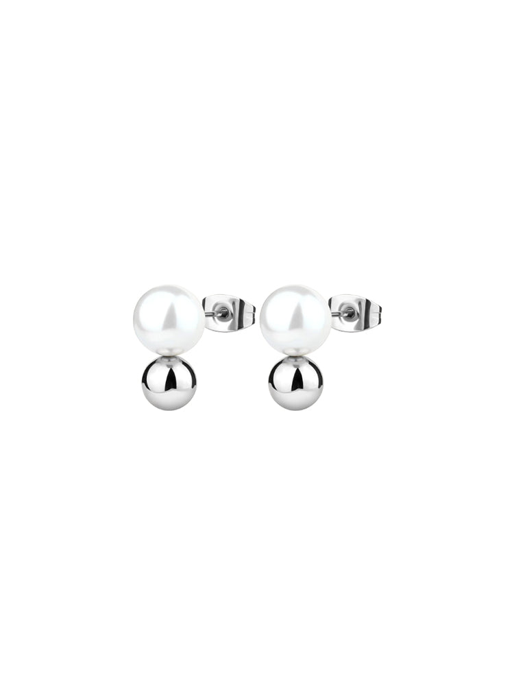 ORECCHINI DONNA PERFECT IN ACCIAIO CON PERLA DI CONCHIGLIA PENDENTE BROSWAY