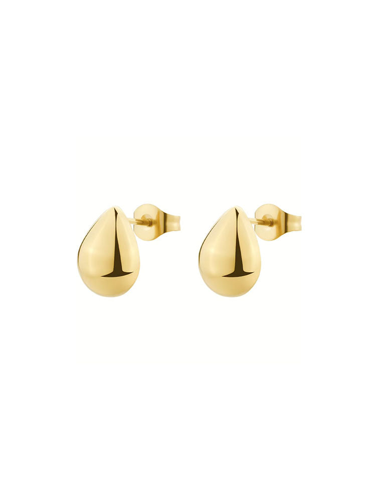 ORECCHINI DONNA A LOBO IN ACCIAIO A GOCCIA FINITURA ORO COLLEZIONE PERFECT BROSWAY