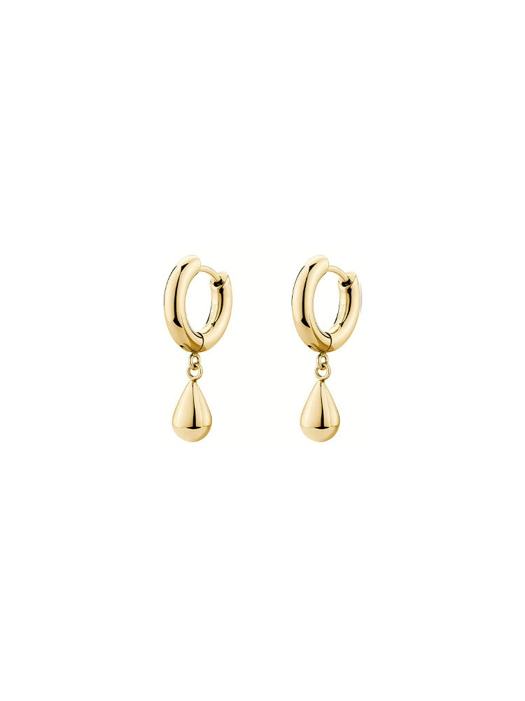 ORECCHINI DONNA IN ACCIAIO PENDENTI A GOCCIA FINITURA ORO COLLEZIONE PERFECT BROSWAY