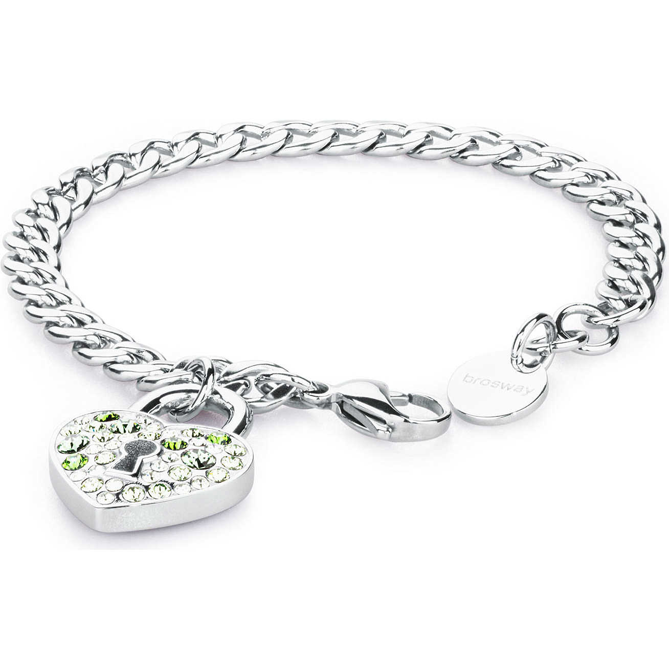 BRACCIALE DONNA PRIVATE, CUORE A LUCCHETTO, BROSWAY