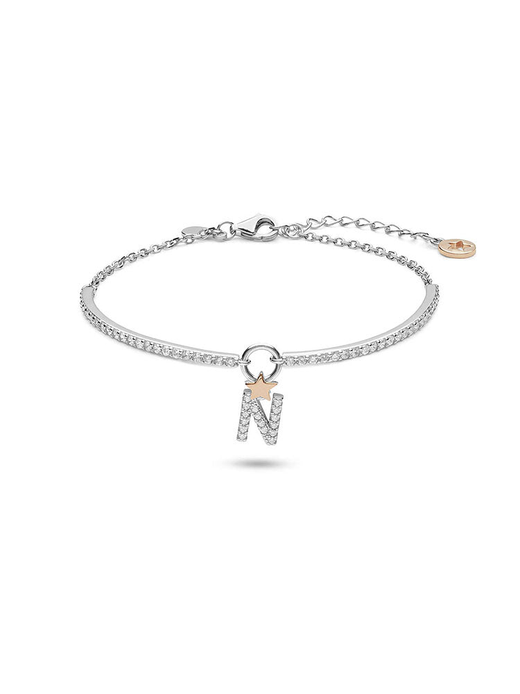 BRACCIALE DONNA STELLA, LETTERA N, COMETE GIOIELLI