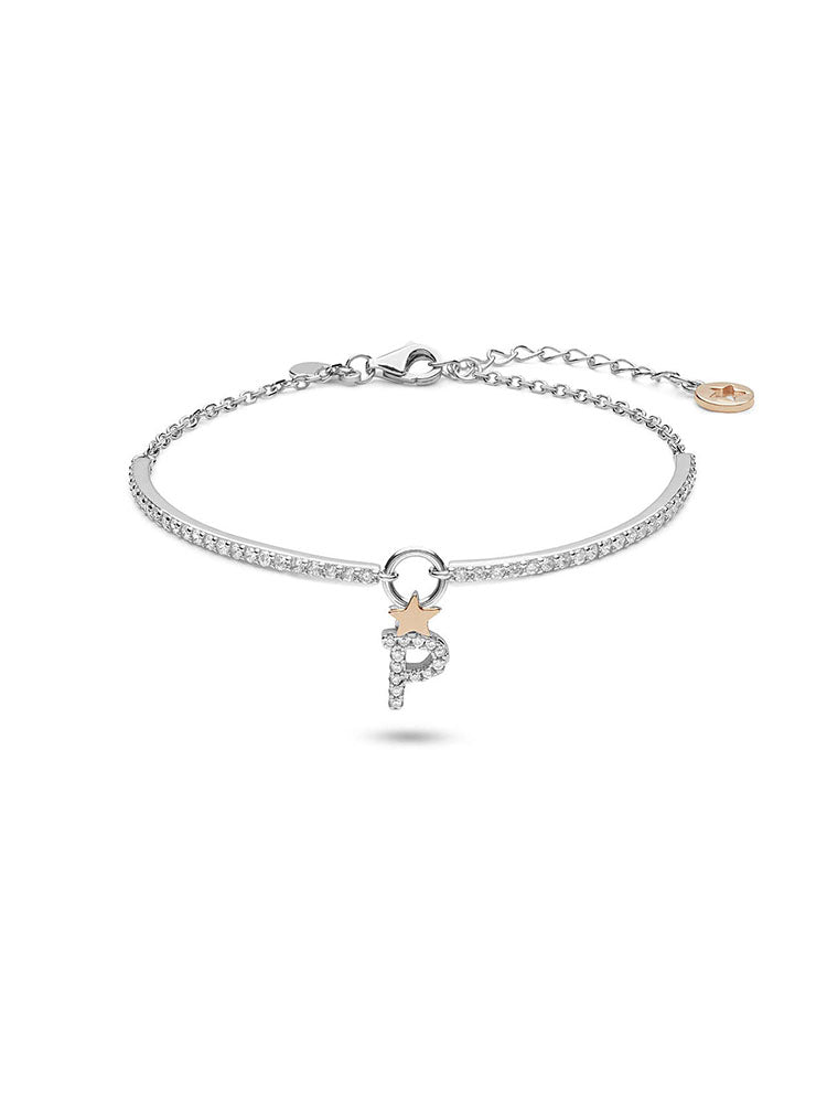 BRACCIALE DONNA STELLA, LETTERA P, COMETE GIOIELLI