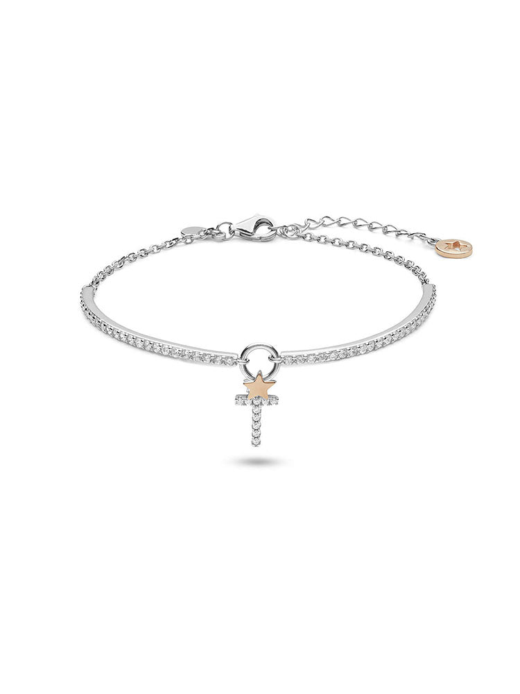 BRACCIALE DONNA STELLA, LETTERA T, COMETE GIOIELLI