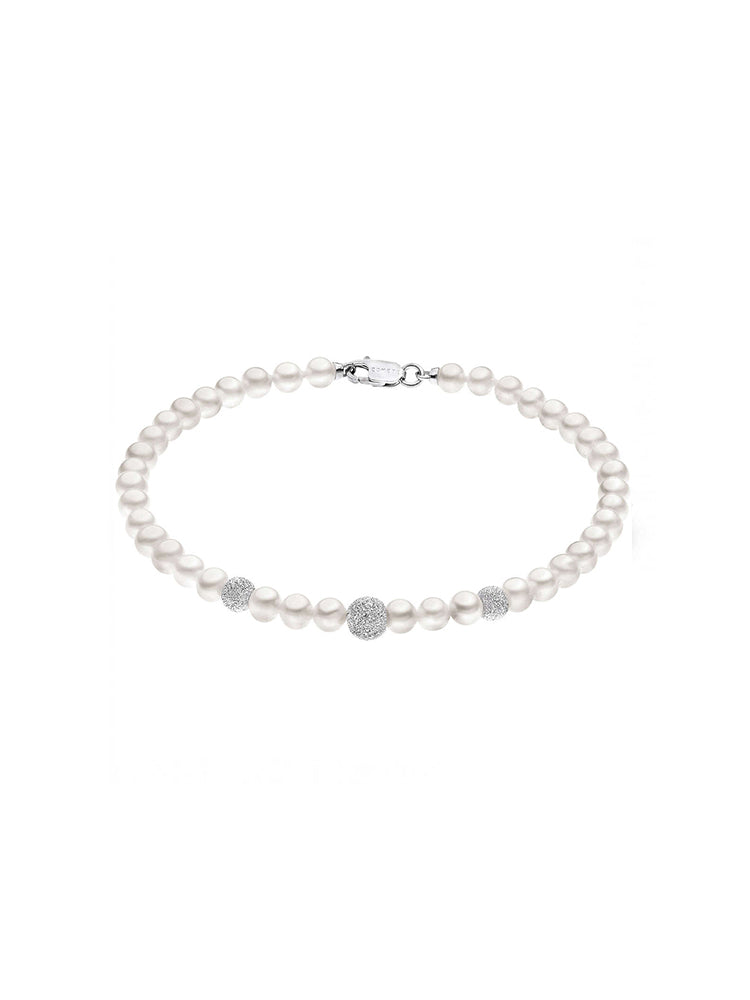 BRACCIALE DONNA DI PERLE IN ORO COMETE GIOIELLI