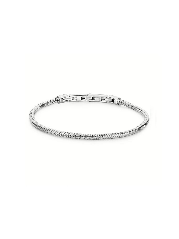 BRACCIALE UOMO IN ACCIAIO A CATENA SPIGA ARROTONDATA COLLEZIONE RIPTIDE BROSWAY