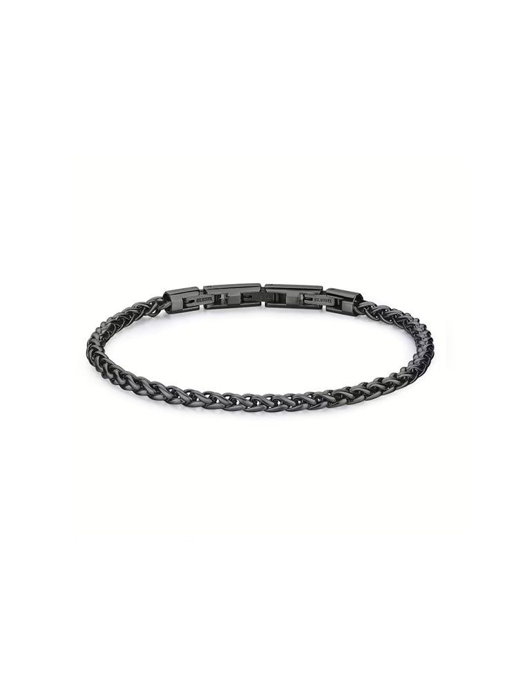BRACCIALE UOMO IN ACCIAIO A CATENA  SPIGA FINITURA RUTENIO COLLEZIONE RIPTIDE BROSWAY