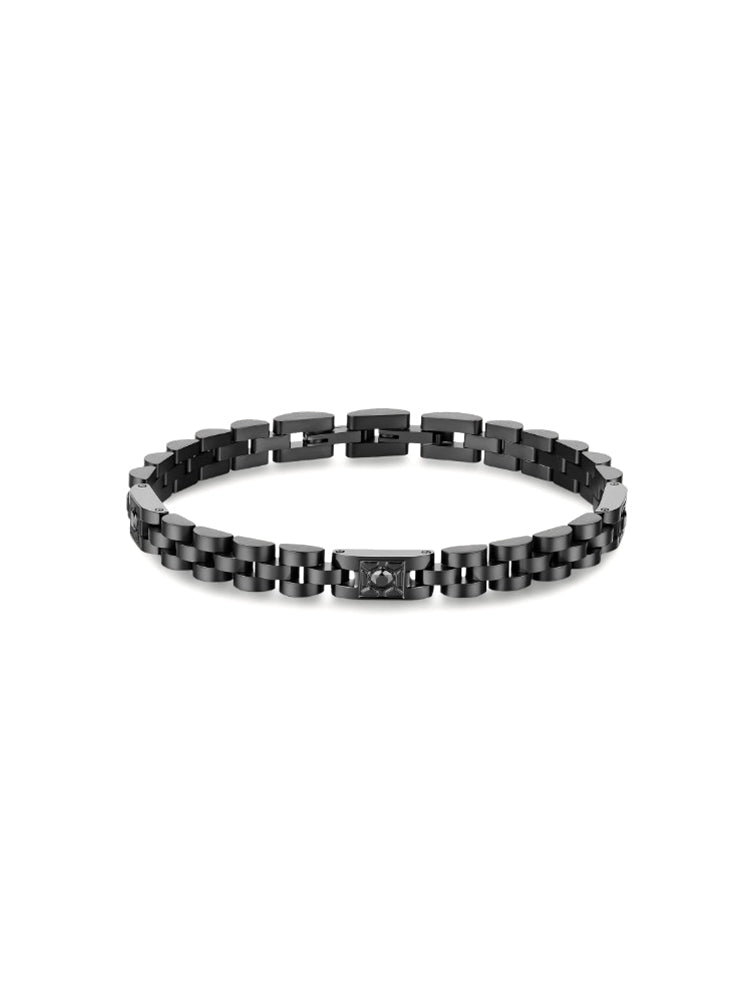 BRACCIALE UOMO IN ACCIAIO NERO CON ELEMENTI  A VITE BROSWAY