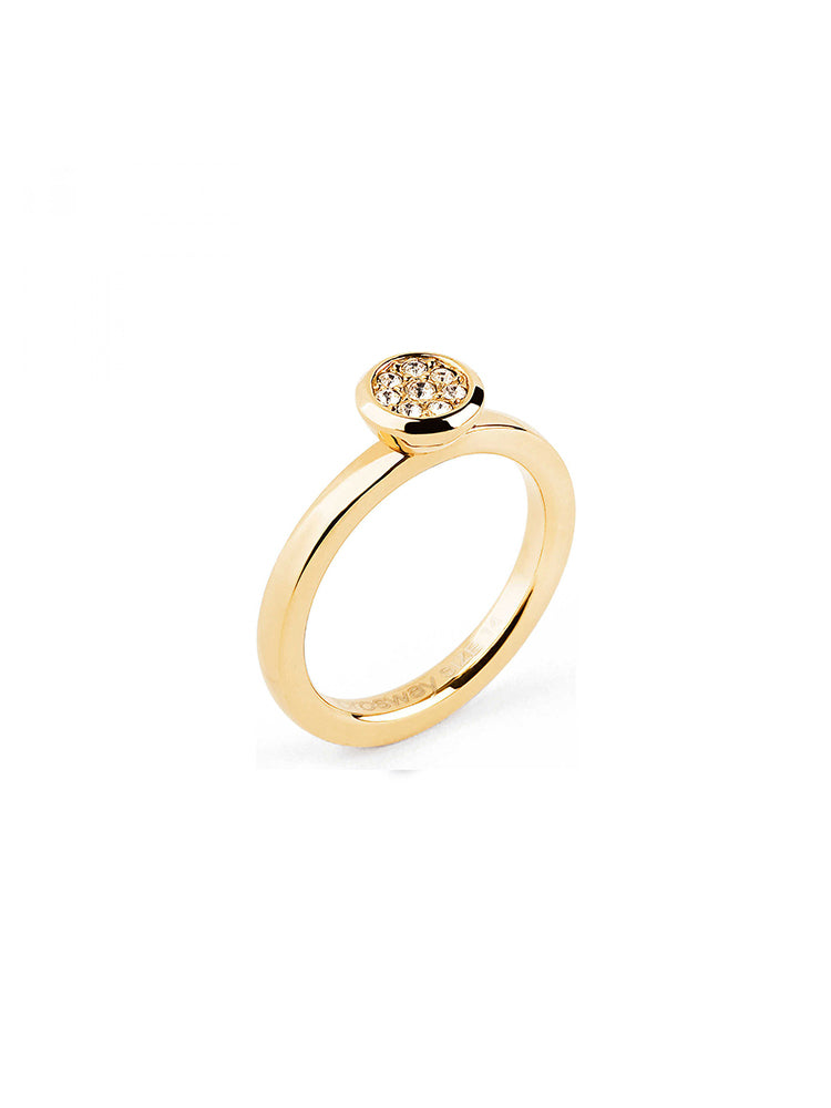 ANELLO DONNA TRING, ISTINTO, PAVE' DI SWAROVSKI, DORATO MIS14 BROSWAY