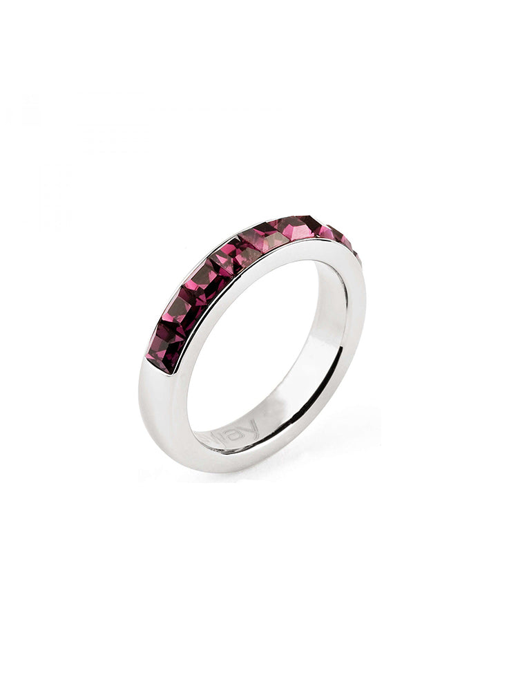 ANELLO DONNA TRING, MISTERO, PAVE' DI SWAROVSKI FUCSIA MIS16 BROSWAY