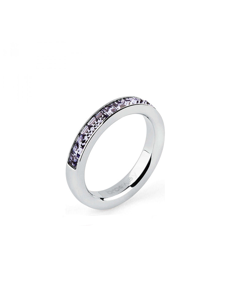 ANELLO DONNA TRING, GIOIA, PAVE' DI SWAROVSKI LILLA MIS18 BROSWAY