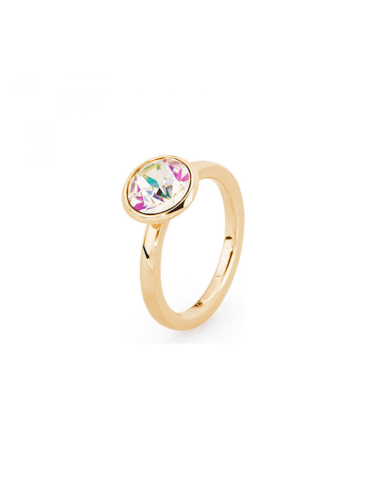 ANELLO DONNA TRING, FEDELTA', DORATO CON PIETRA CRYSTAL MIS14 BROSWAY