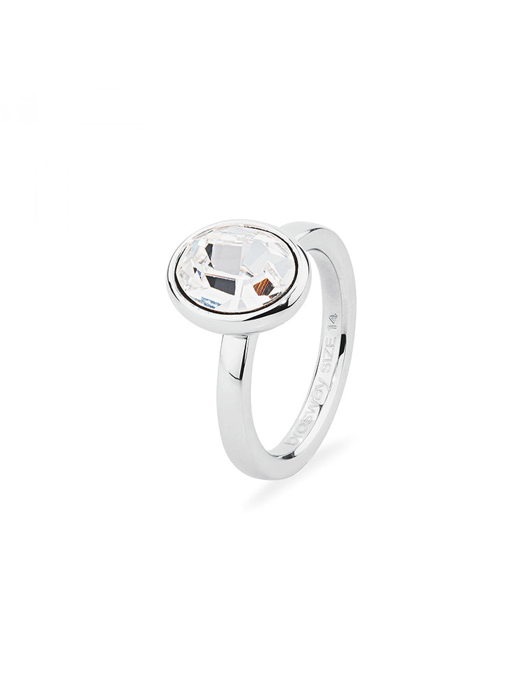 ANELLO DONNA TRING, RODIO E SWAROVSKI CRYSTAL MIS14 BROSWAY