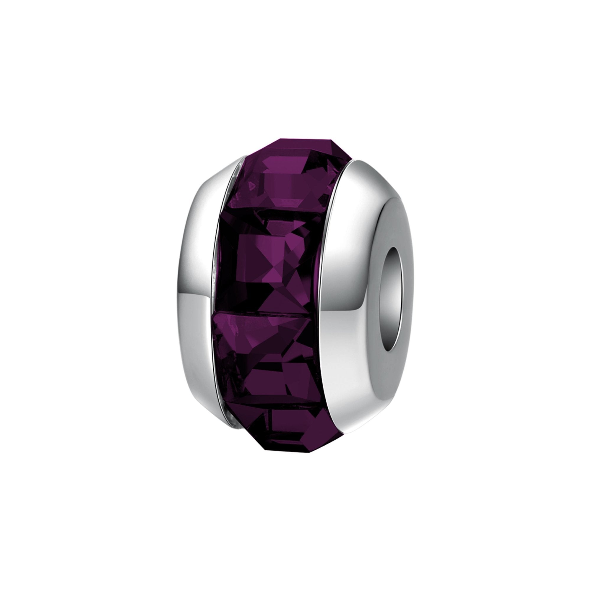 CHARM DONNA TRES JOLIE MINI, MISTERO, SWAROVSKI VIOLA, BROSWAY
