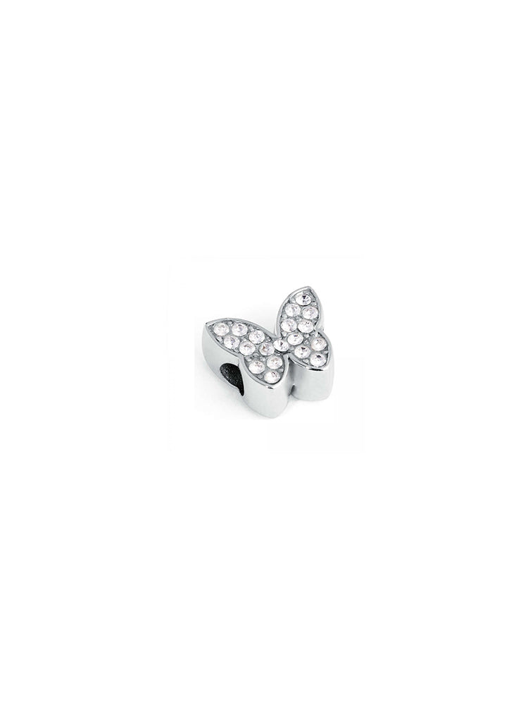 CHARM DONNA TRES JOLIE MINI, FARFALLA CON PIETRE BIANCHE BROSWAY