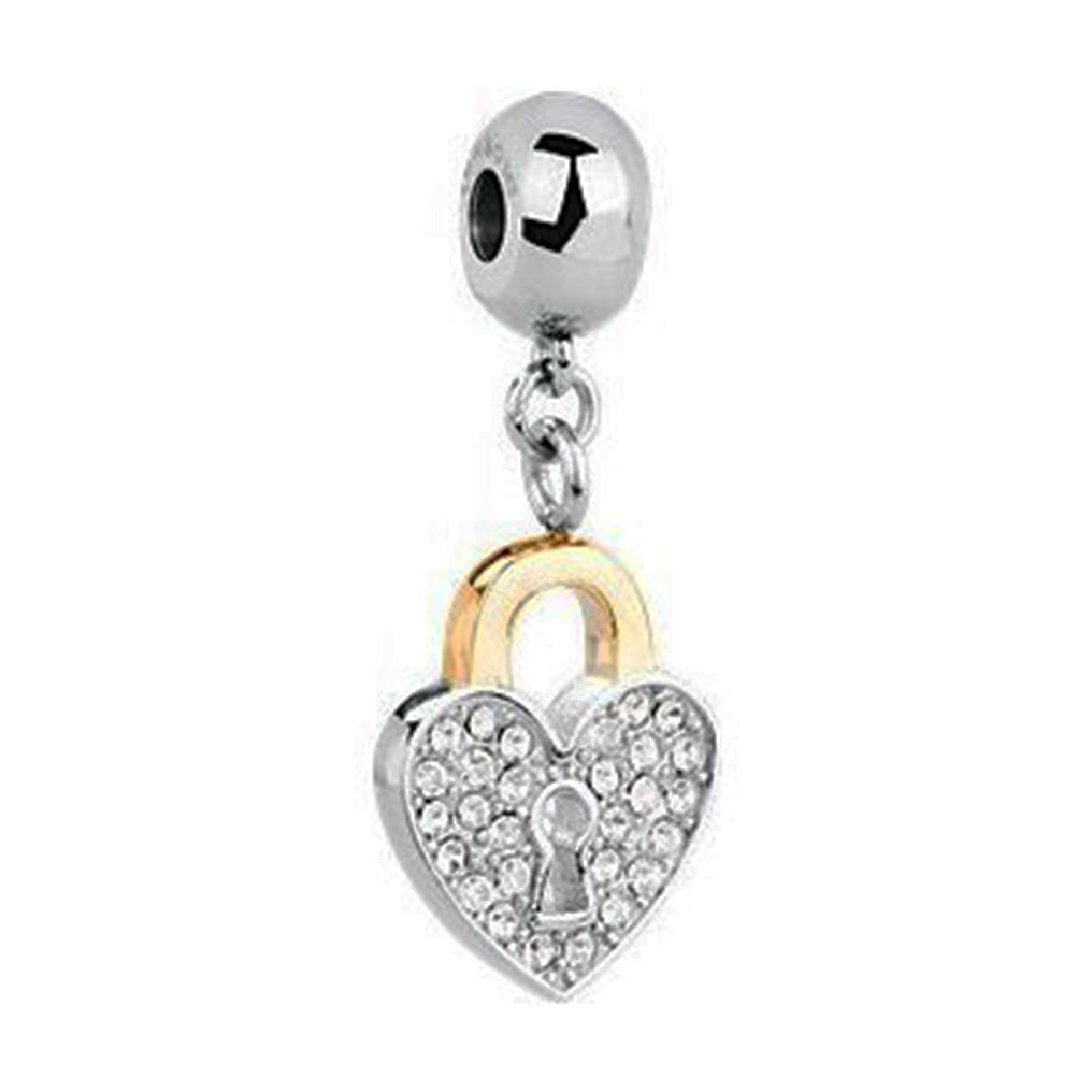 CHARM DONNA TRES JOLIE MINI, PENDENTE CUORE CON CRISTALLI BROSWAY