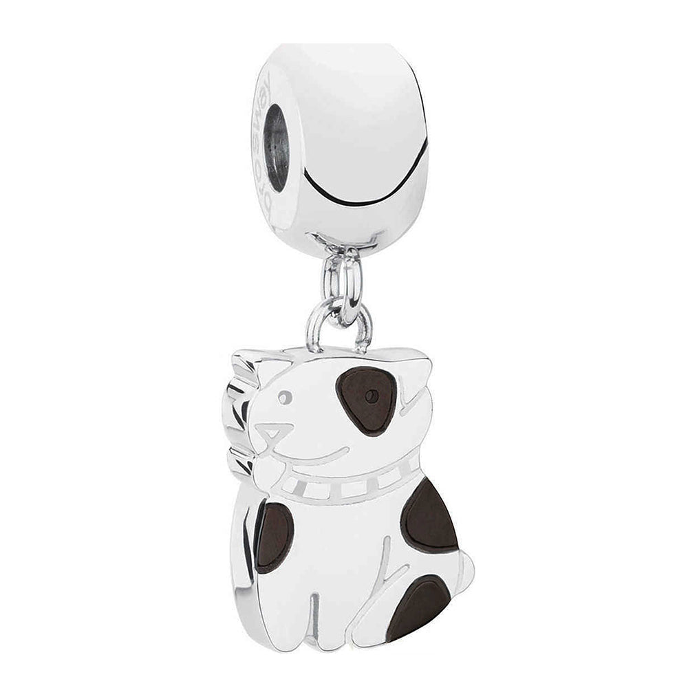 CHARM DONNA TRES JOLIE MINI, CANE CON MACCHIE, COLOR RODIO, BROSWAY
