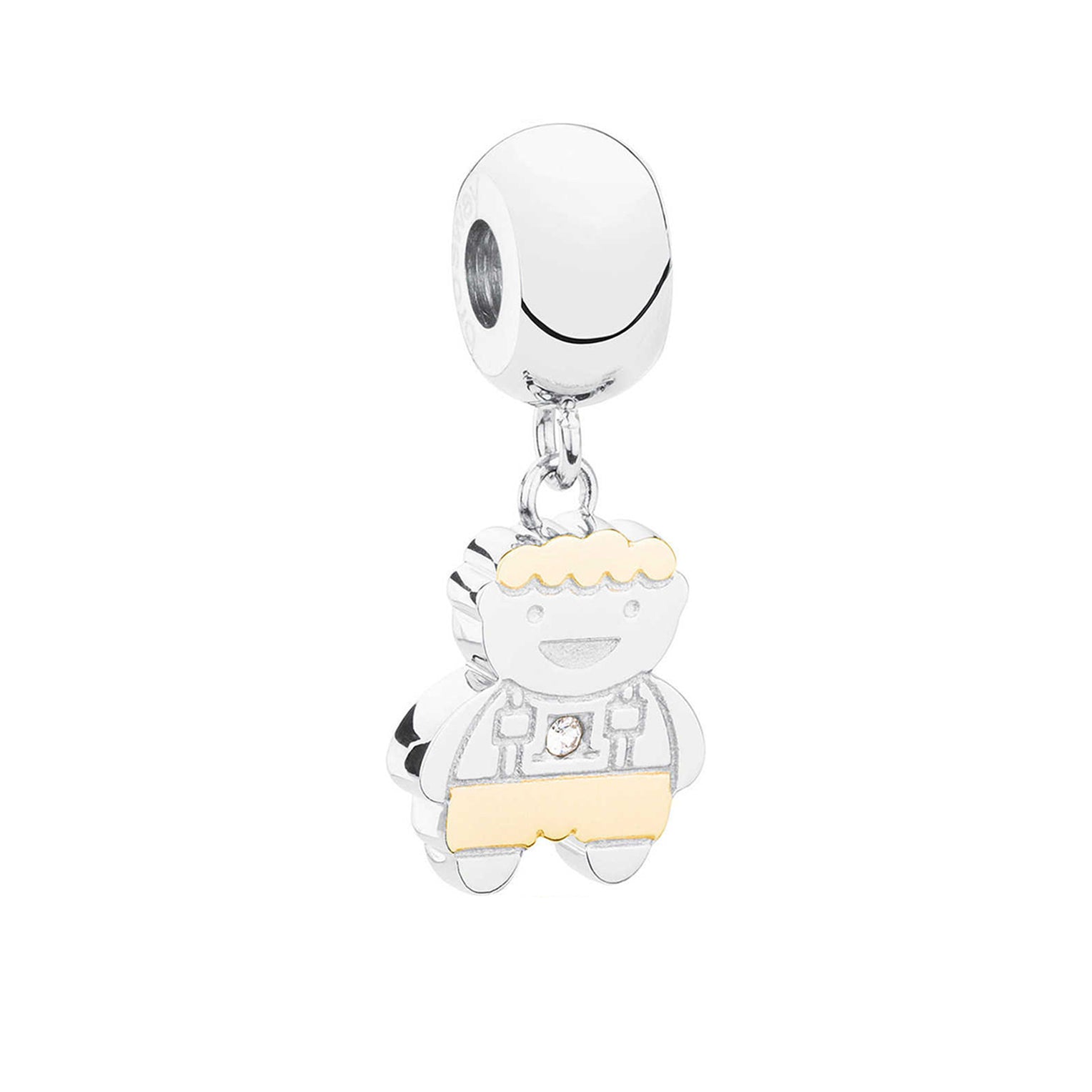 CHARM DONNA TRES JOLIE MINI, RAGAZZO, COLOR RODIO, BROSWAY