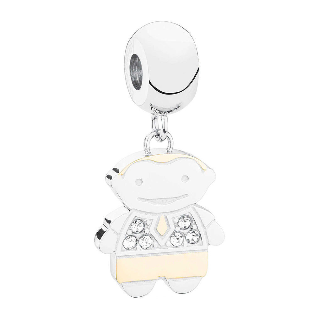CHARM DONNA TRES JOLIE MINI, PAPA', COLOR RODIO, BROSWAY