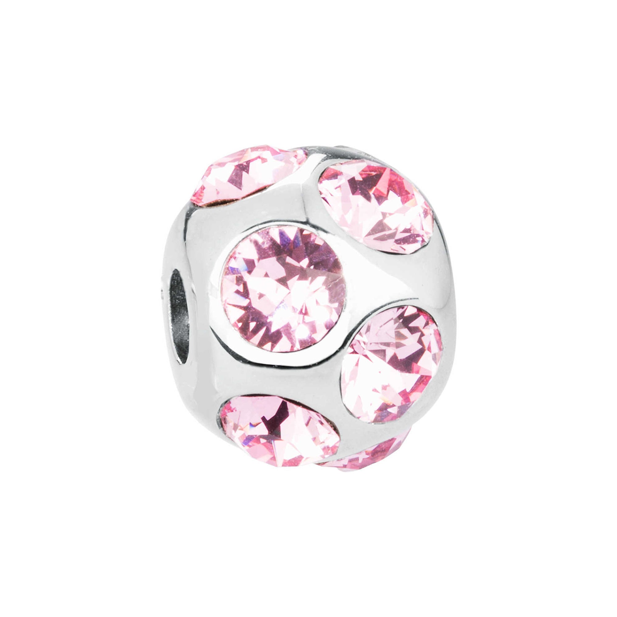 CHARM DONNA TRES JOLIE MINI, SFERA CON SWAROVSKI ROSA, BROSWAY