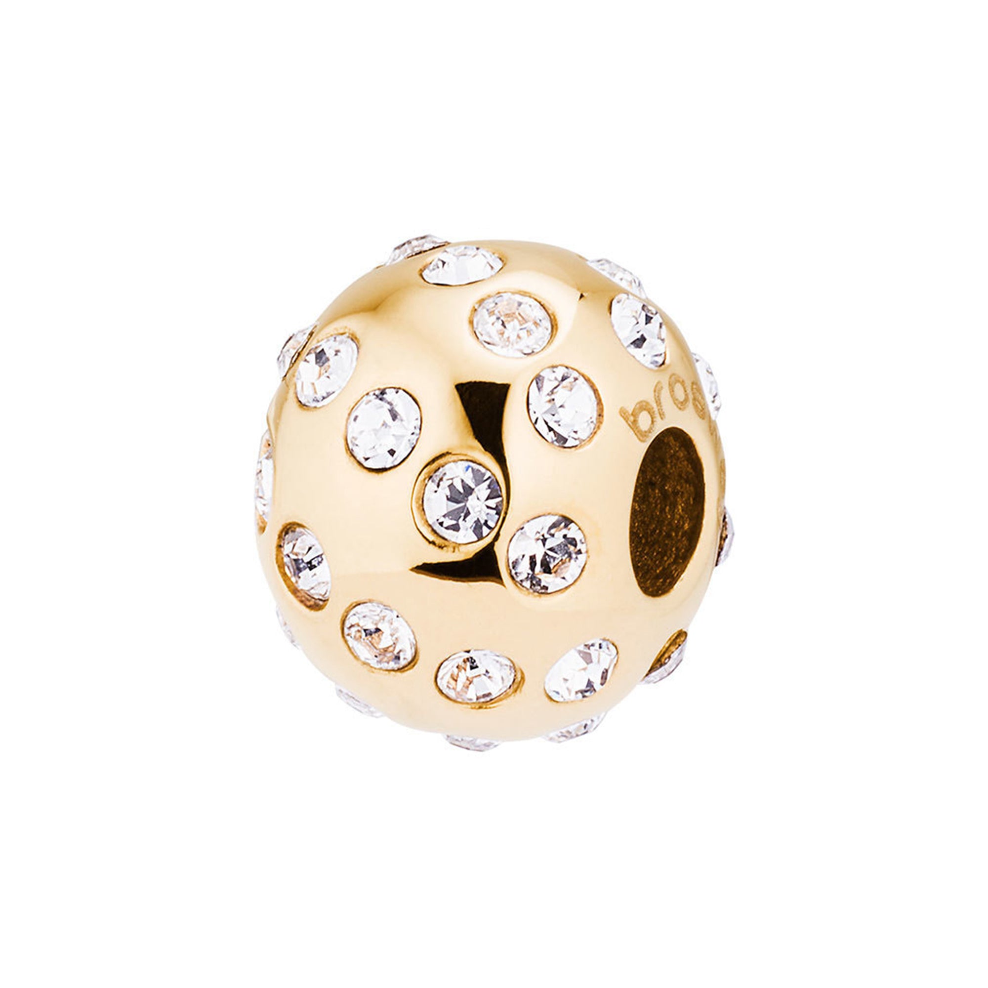 CHARM DONNA TRES JOLIE MINI, SFERA ORO CON SWAROVSKI BROSWAY
