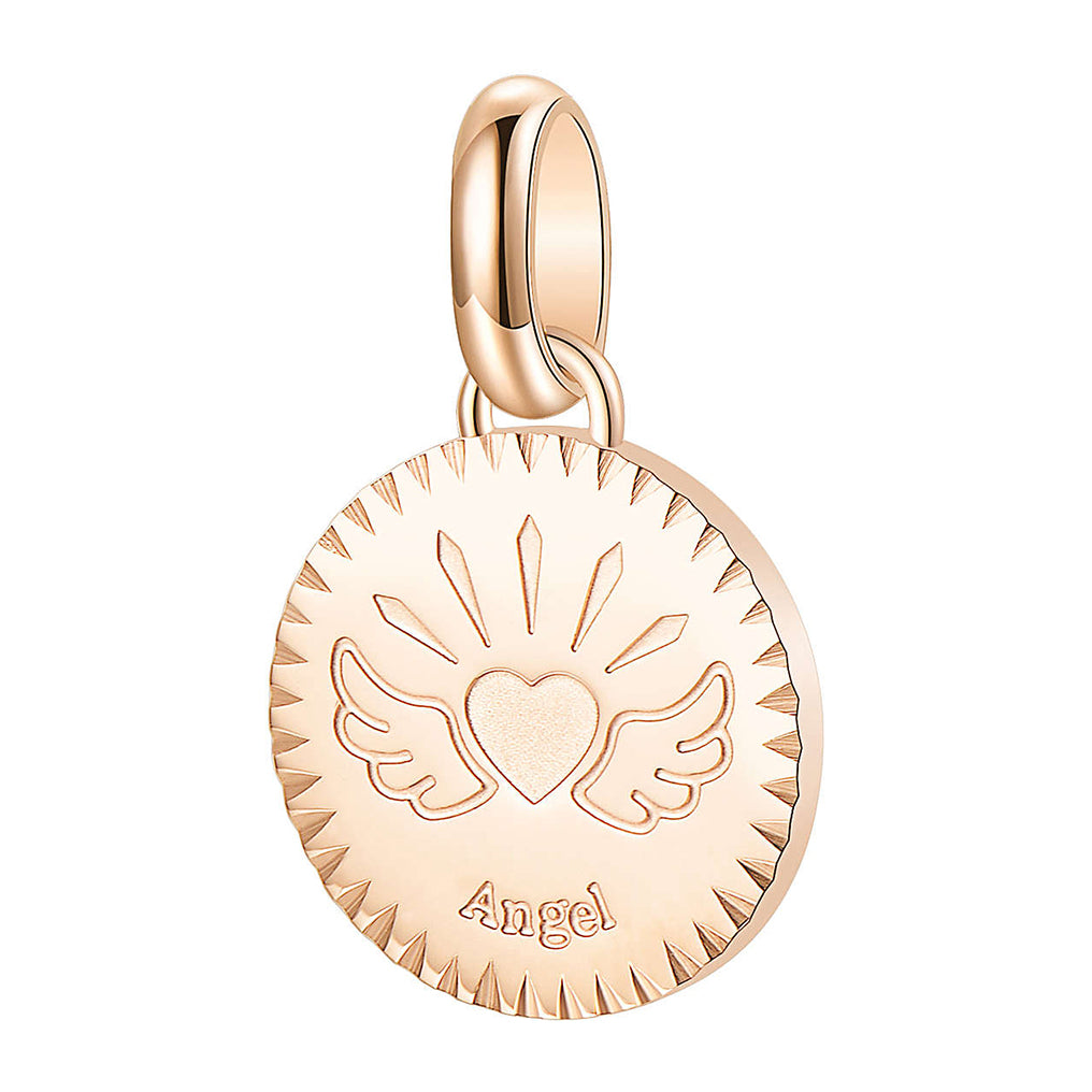 CHARM DONNA TRES JOLIE MINI, PIASTRINA ANGEL ROSATO BROSWAY