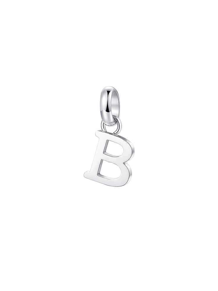 CHARM DONNA TRES JOLIE MINI, LETTERA B, COLOR RODIO BROSWAY
