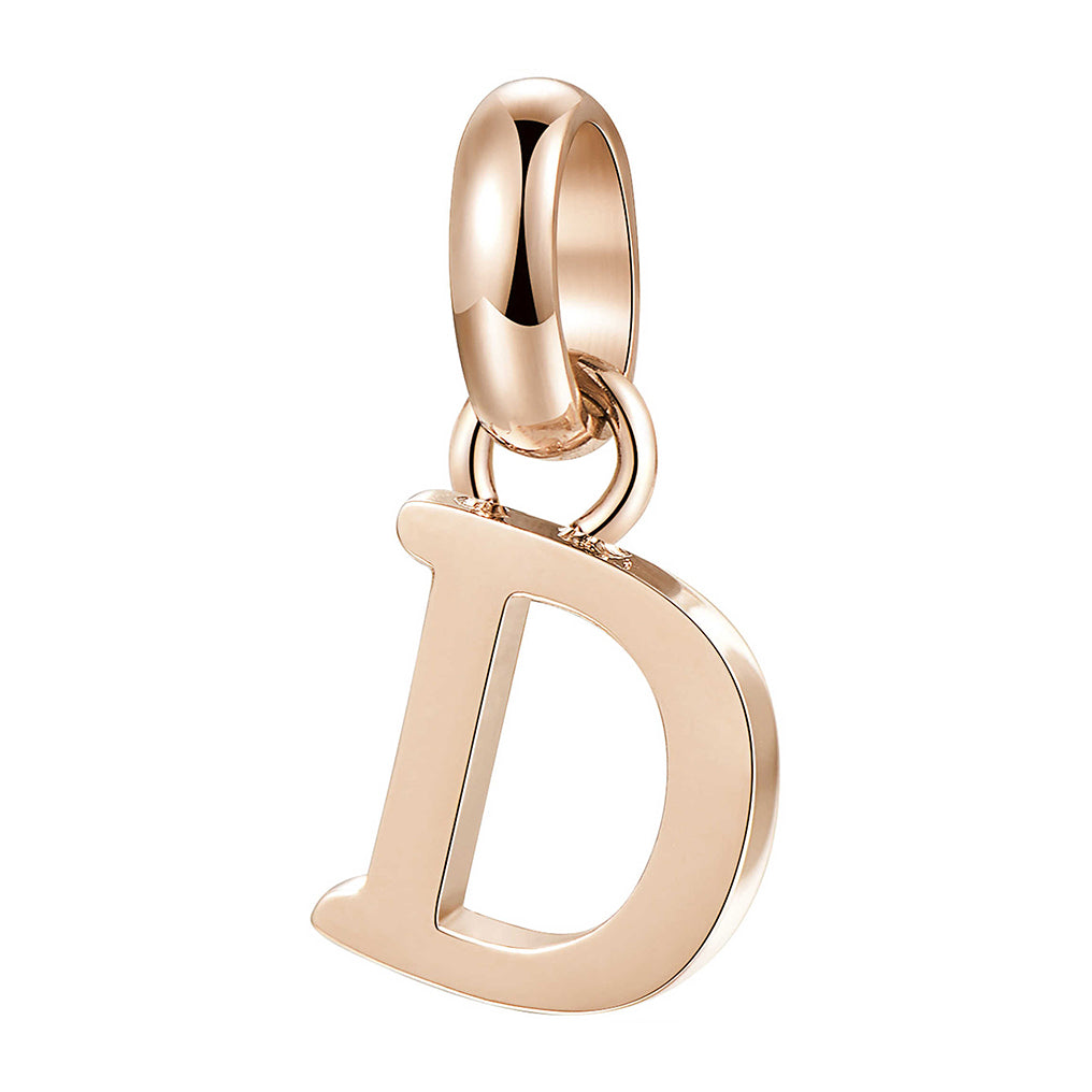 CHARM DONNA TRES JOLIE MINI, LETTERA D, ROSATO BROSWAY