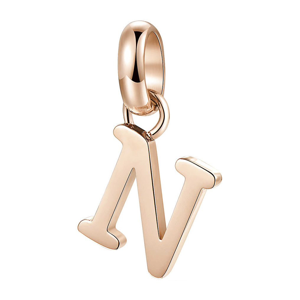 CHARM DONNA TRES JOLIE MINI, LETTERA N, ROSATO BROSWAY