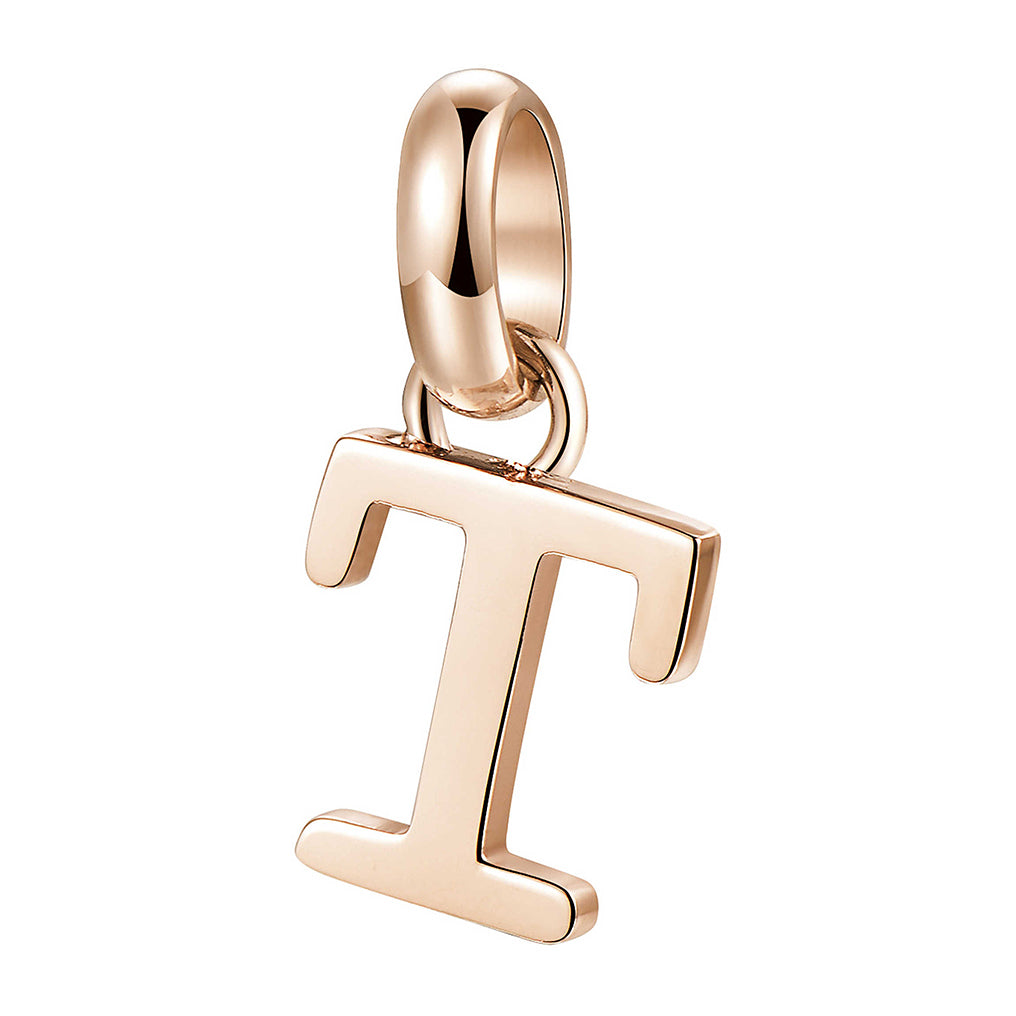 CHARM DONNA TRES JOLIE MINI, LETTERA T, ROSATO BROSWAY