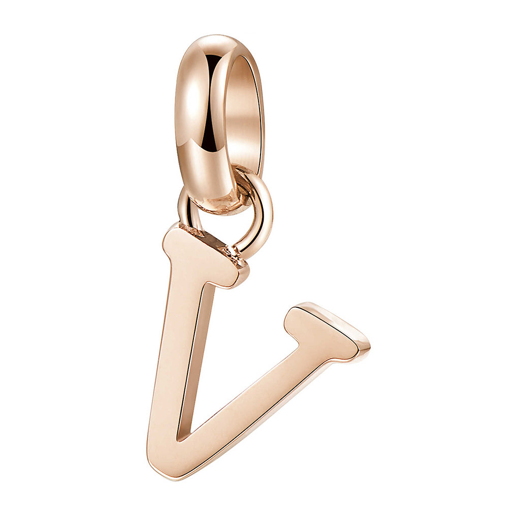 CHARM DONNA TRES JOLIE MINI, LETTERA V, ROSATO BROSWAY