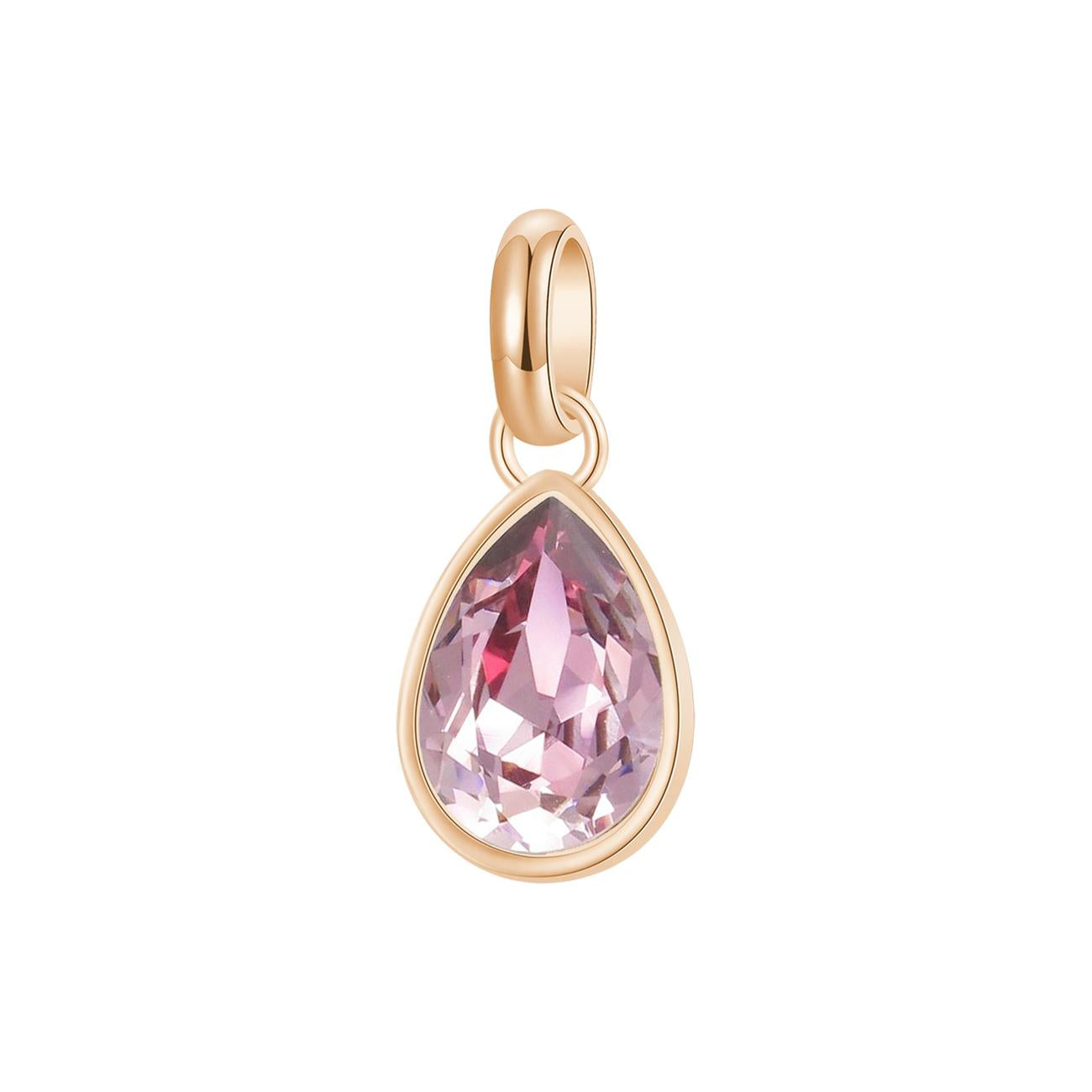 CHARM DONNA PENDENTE, GOCCIA ROSA, TRES JOLIE MINI ROSATO BROSWAY