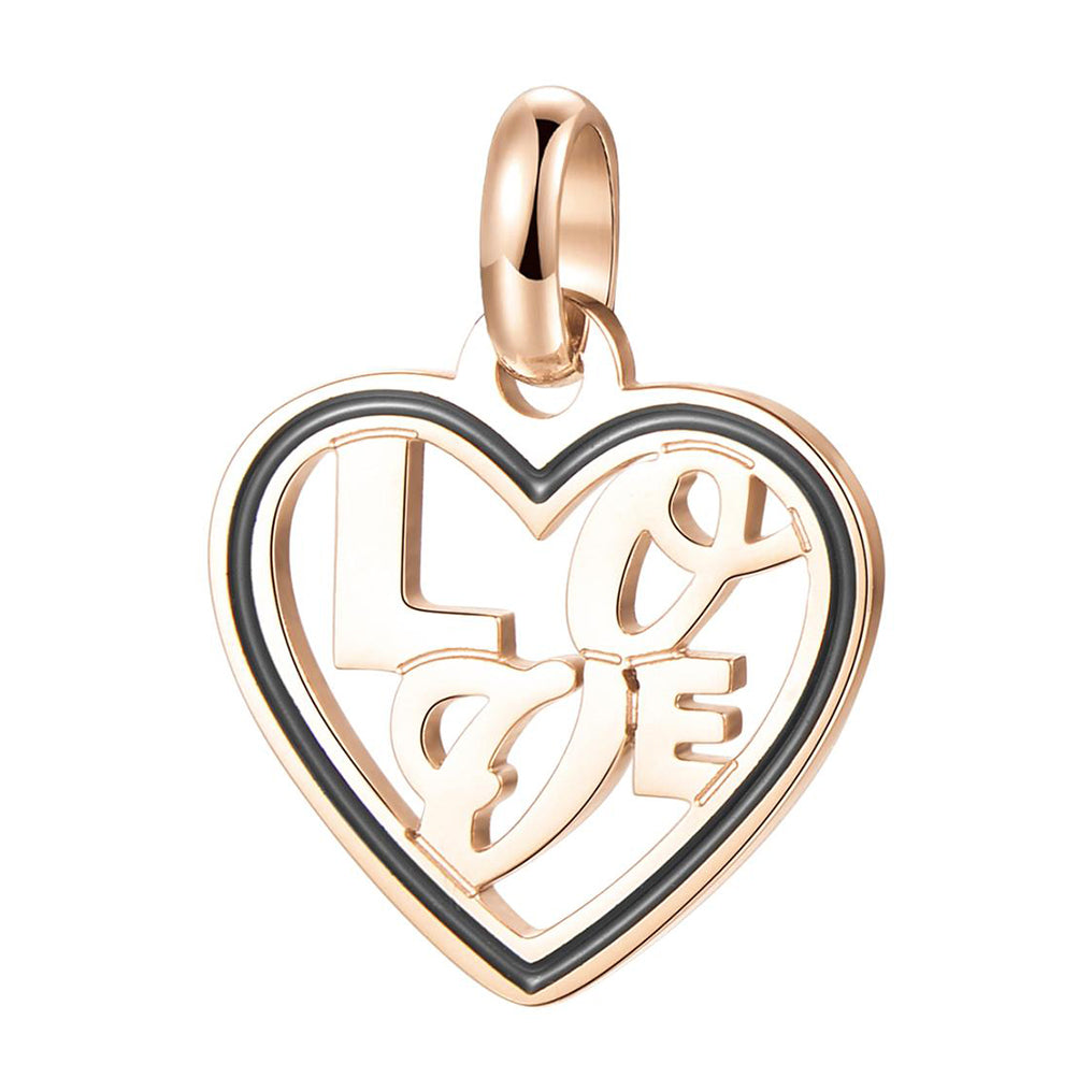 CHARM DONNA PENDENTE, CUORE LOVE, TRES JOLIE MINI ROSATO BROSWAY