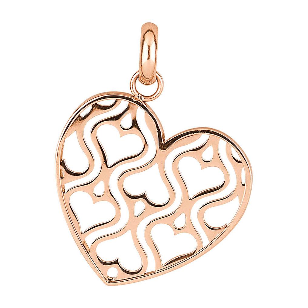CHARM DONNA PENDENTE, TRES JOLIE MINI, CUORE, ROSATO BROSWAY