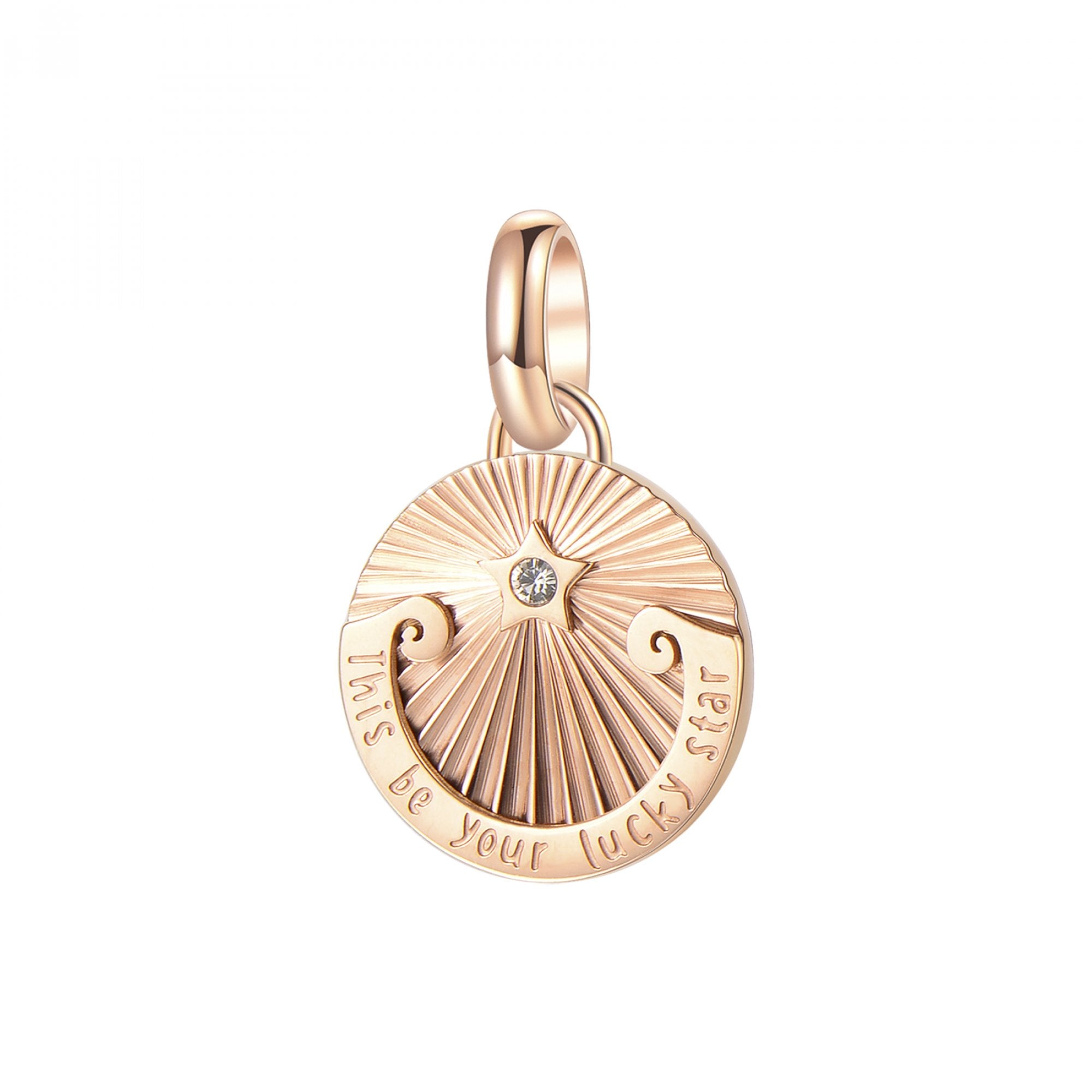 CHARM DONNA TRES JOLIE MINI, STAR, IN ACCIAIO E PVD ORO ROSA BROSWAY