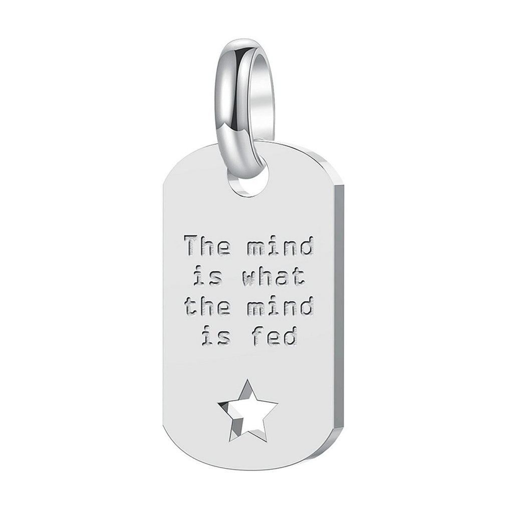 CHARM DONNA PENDENTE, TRES JOLIE MINI, MEDAGLIETTA STELLA COLOR RODIO BROSWAY
