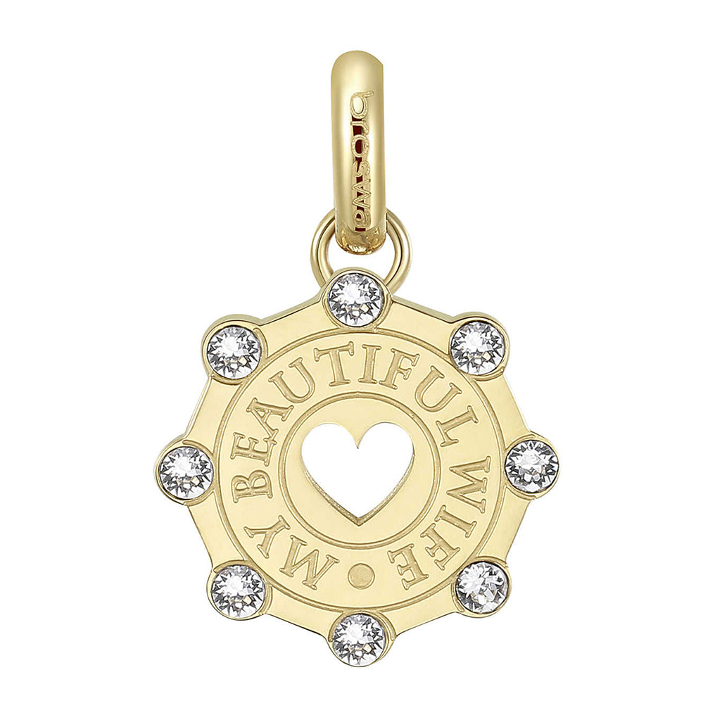 CHARM DONNA PENDENTE, TRES JOLIE MINI, OTTAGONO, DORATO BROSWAY