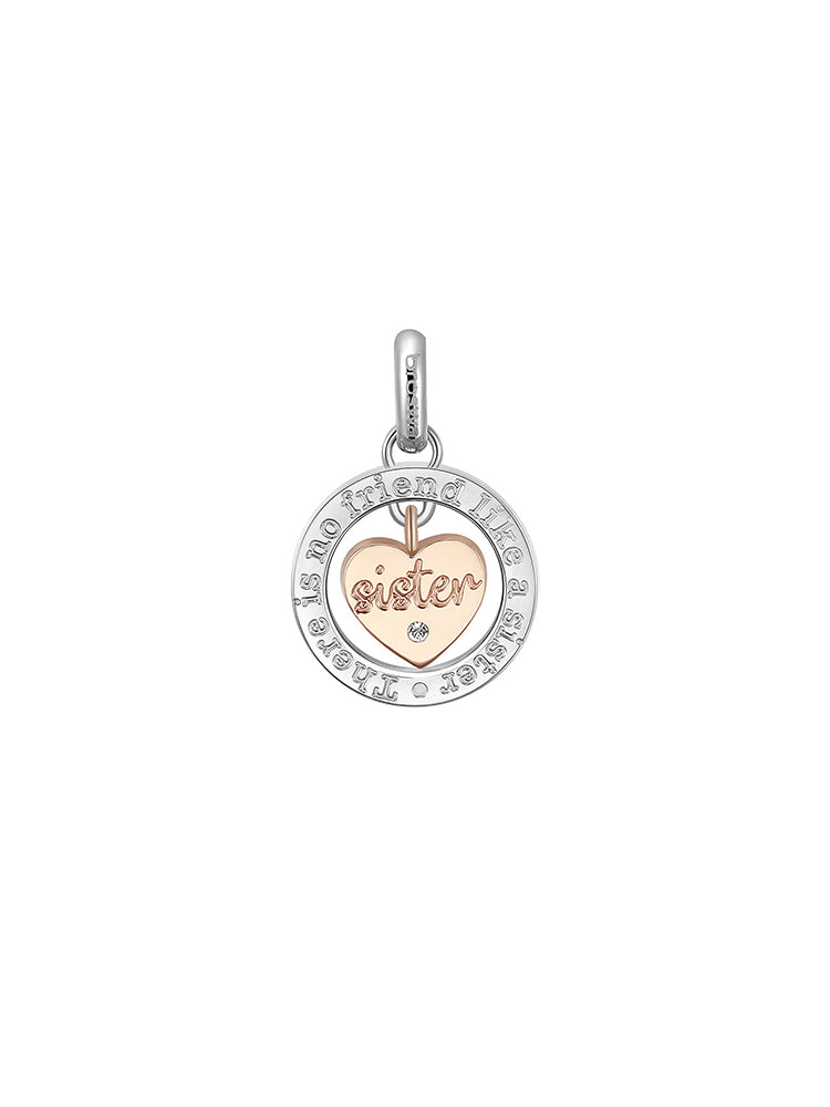 CHARM DONNA TRES JOLIE MINI, PENDENTE, SISTER, BICOLORE BROSWAY