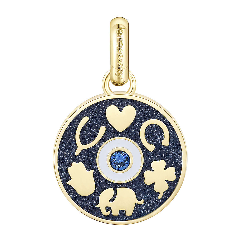 CHARM DONNA PENDENTE TRES JOLIE,  SIMBOLI FORTUNA, DORATO BROSWAY