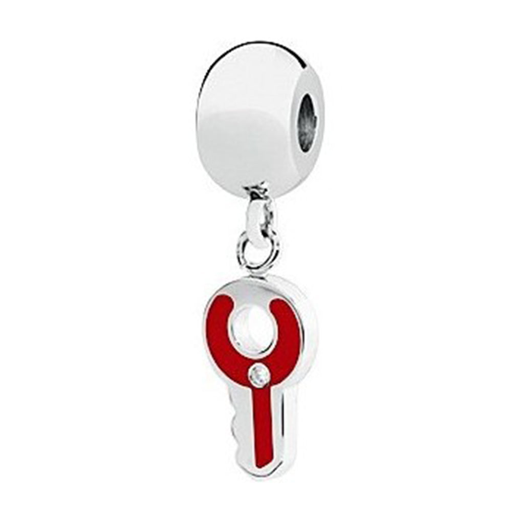 CHARM DONNA TRES JOLIE MINI, CHIAVE ROSSA E SWAROVSKI BROSWAY