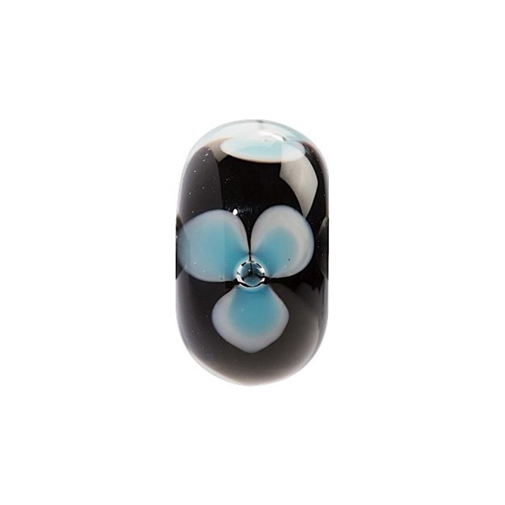 CHARM DONNA TRES JOLIE MINI, ORGOGLIO, VETRO NERO E FIORI TURCHESI BROSWAY