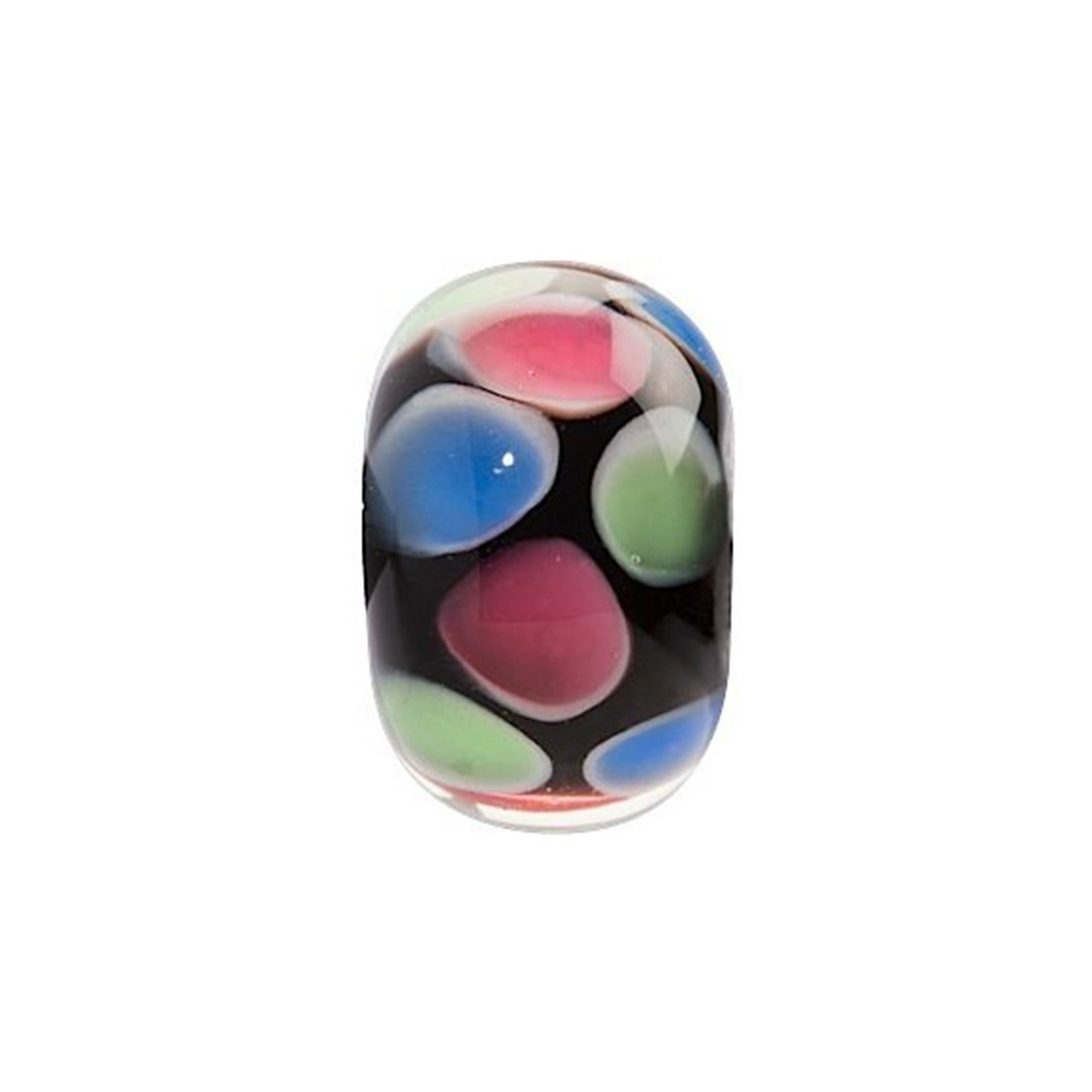 CHARM DONNA TRES JOLIE MINI, REALIZZAZIONE, VETRO NERO E POIS COLORATI BROSWAY