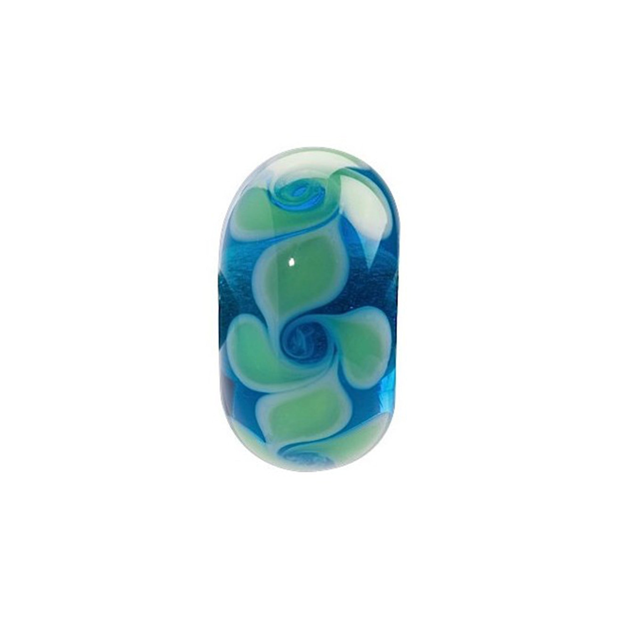 CHARM DONNA TRES JOLIE MINI, DIPLOMAZIA, VETRO BLU FIORI VERDI BROSWAY