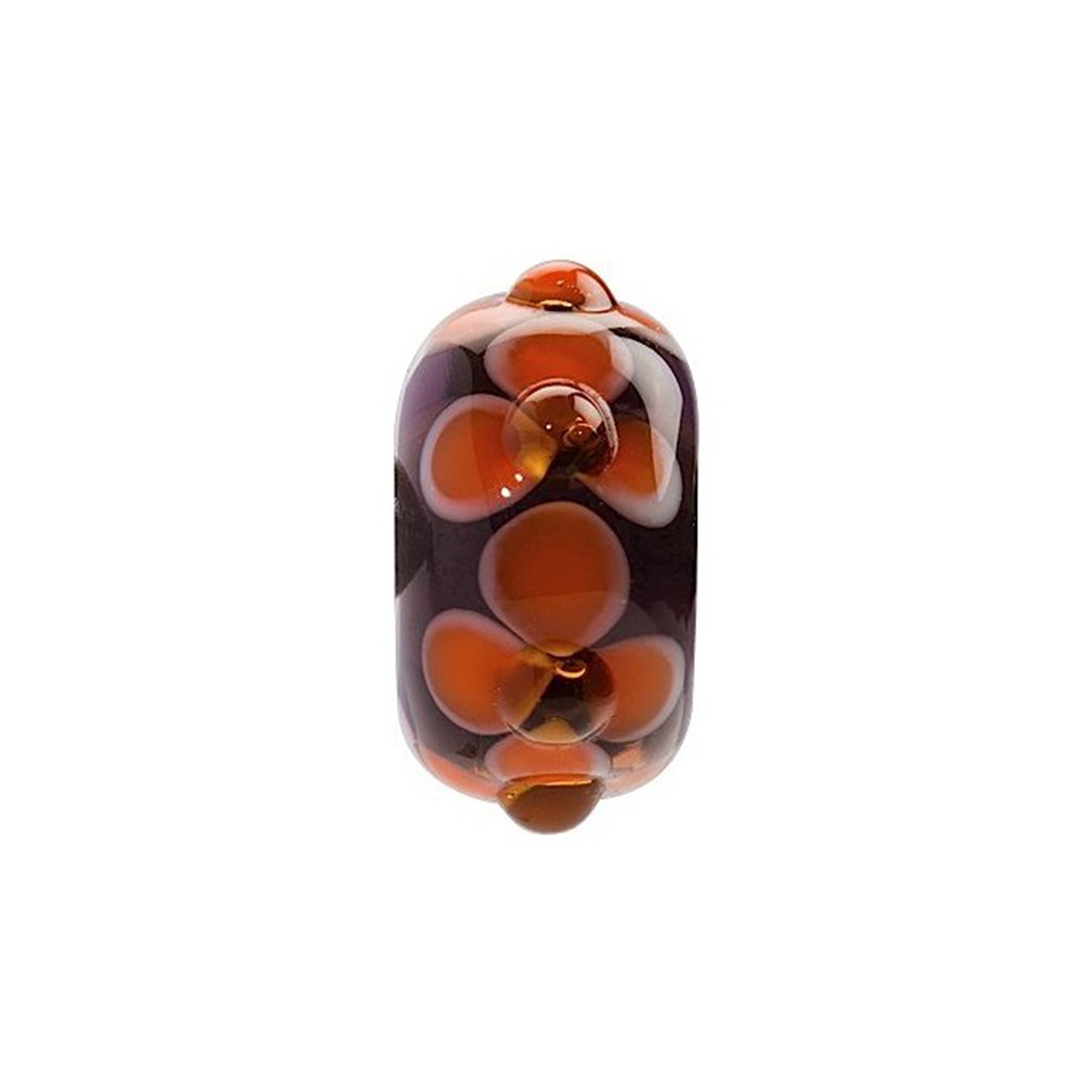 CHARM DONNA TRES JOLIE MINI, VETRO VIOLA FIORI ARANCIO BROSWAY