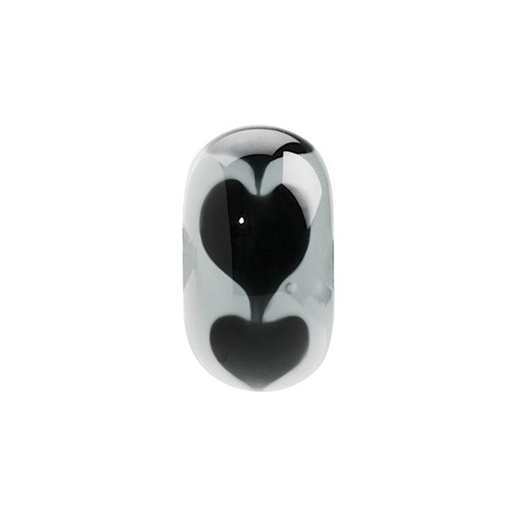 CHARM DONNA TRES JOLIE MINI, AUTORITA', VETRO BIANCO BOLLE NERE BROSWAY