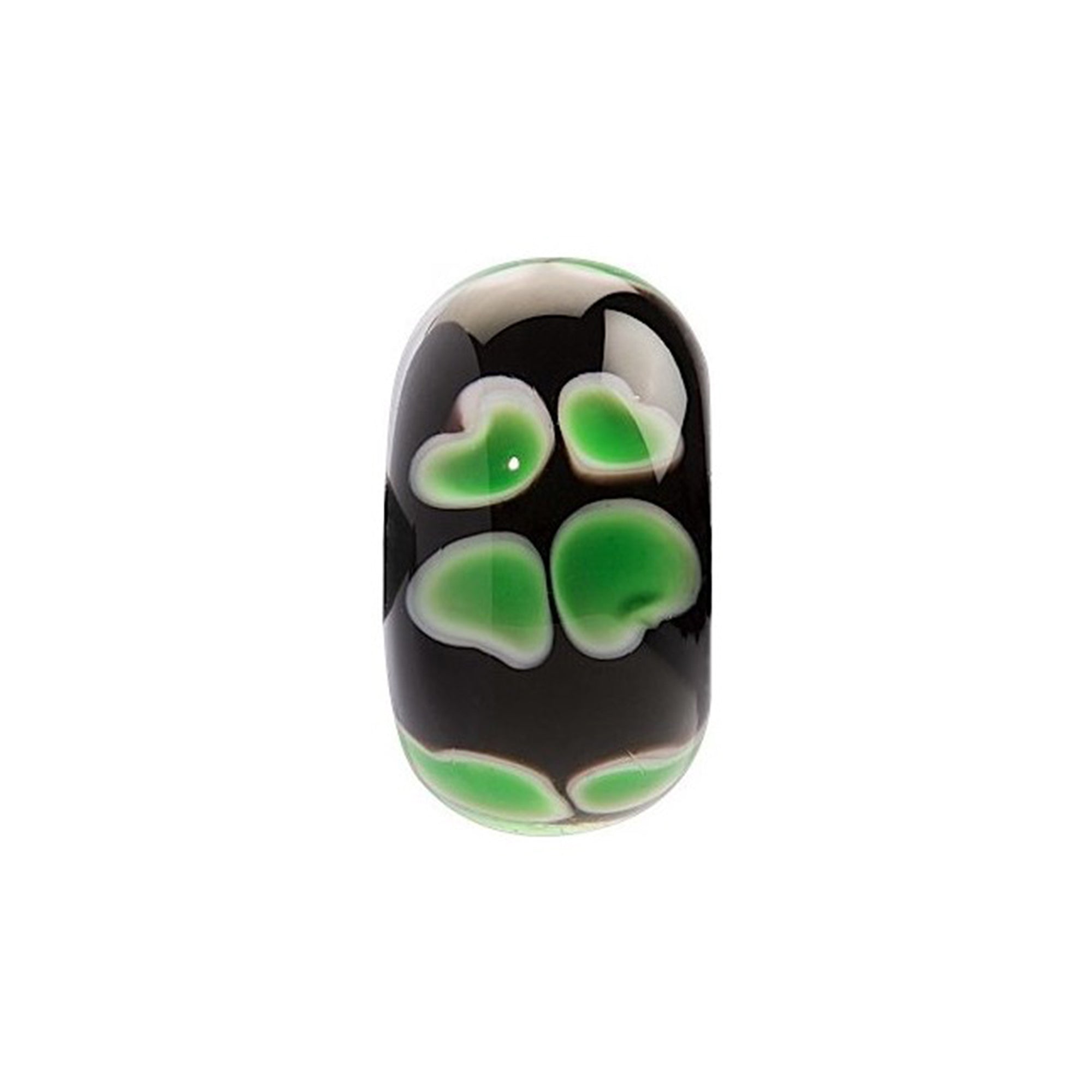 CHARM DONNA TRES JOLIE MINI, INTUITO, VETRO NERO E QUADRIFOGLIO VERDE BROSWAY