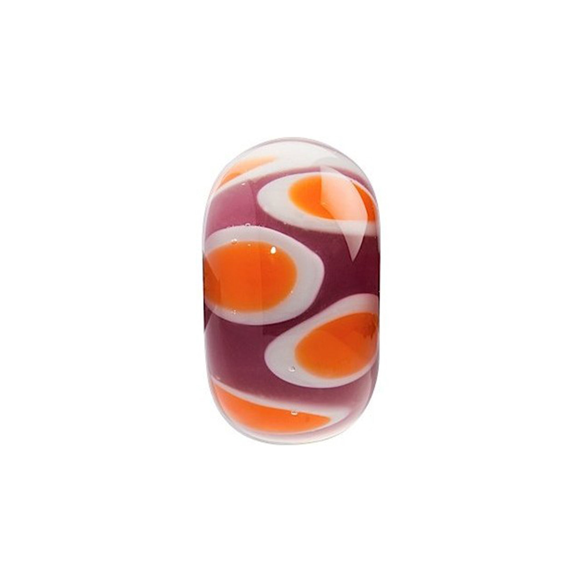 CHARM DONNA TRES JOLIE MINI, RAZIONALITA', VETRO VIOLA E PETALI ARANCIO BROSWAY