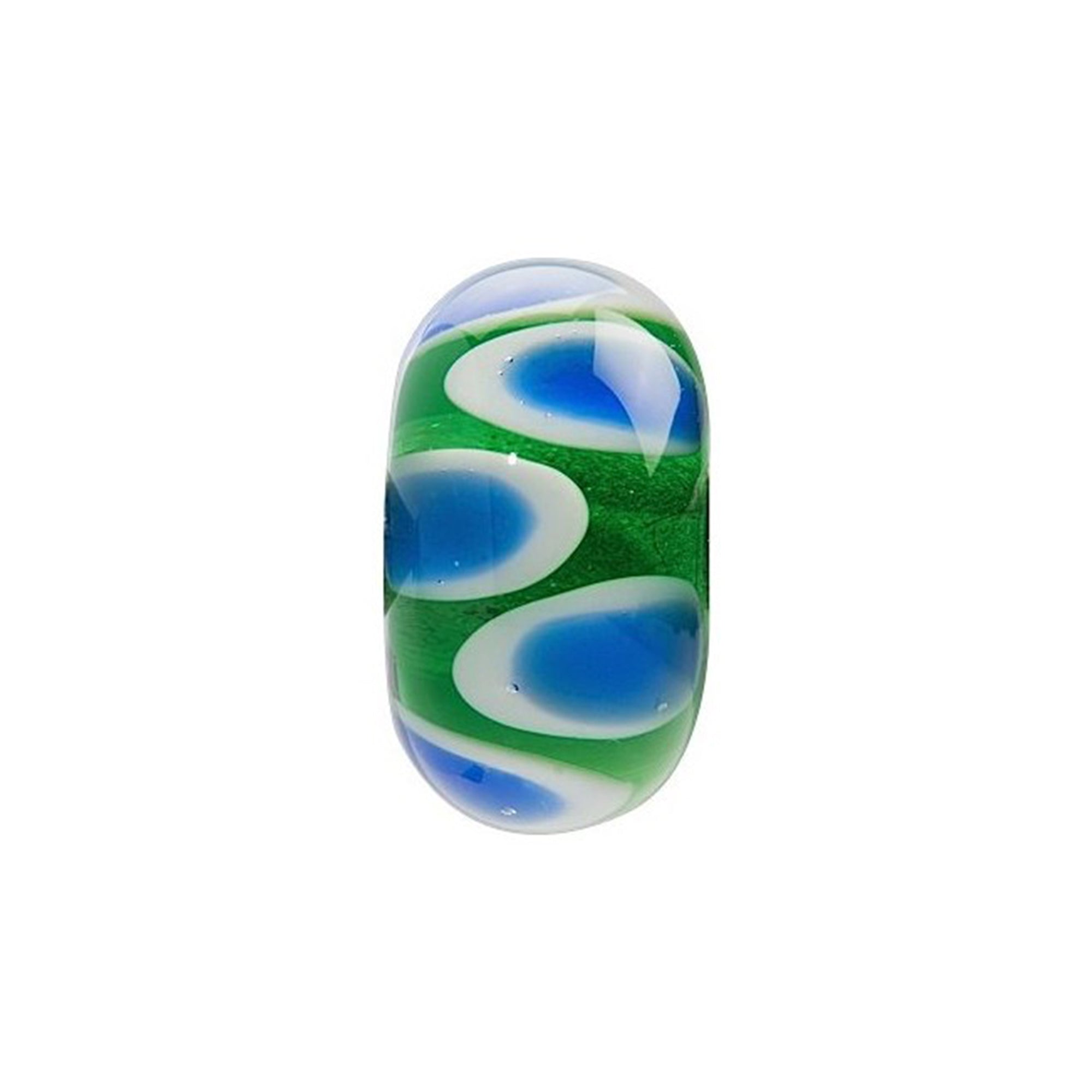 CHARM DONNA TRES JOLIE MINI, UMORISMO, VETRO VERDE BIANCO E BLU BROSWAY