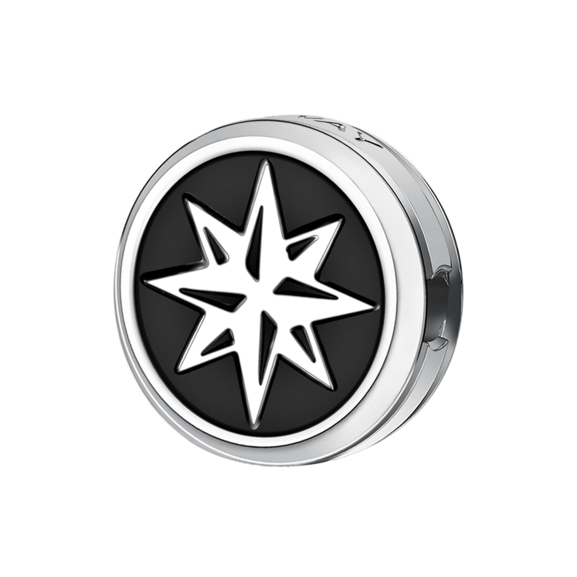 CHARM UOMO, ROSA DEI VENTI, TJ MAN RODIO PVD NERO BROSWAY